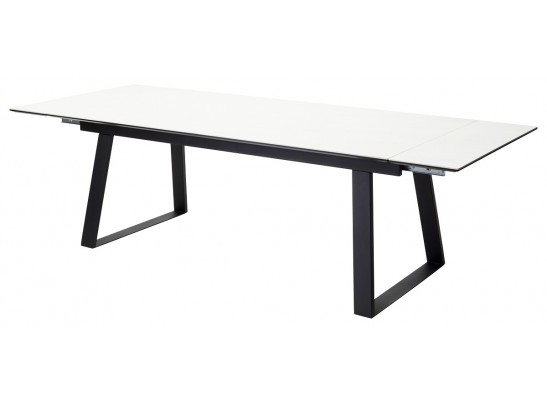 Стол Франк 200 БЕЛЫЙ МРАМОР, КЕРАМИКА / ЧЕРНЫЙ в Каменске-Уральском