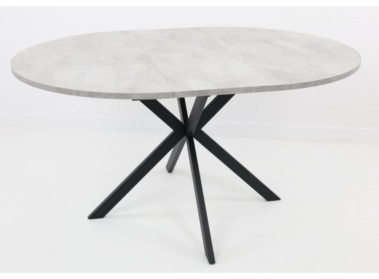 Стол ВЕГА D110 раскладной Цемент /черный каркас в Каменске-Уральском