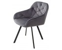 Стул GALE 360 град. поворот. BLUVEL-14 GREY, велюр/ черный каркас, в Каменске-Уральском