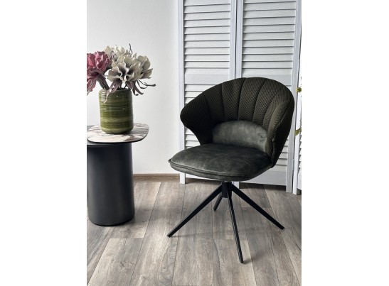 Стул ASTRA 360 град. поворот Зеленый Sonic 77 ткань / 7525-156 велюр / черный каркас, ®DISAUR