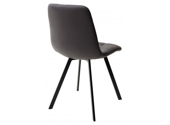 Стул CHILLI SQUARE HK017-11 темно-серый, PU / черный каркас в Каменске-Уральском