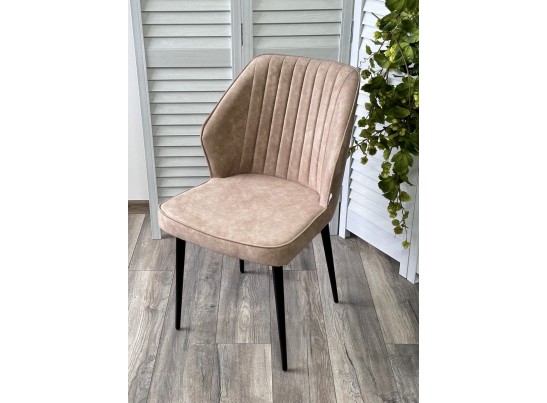 Стул SEATTLE-V Kashemir 135 Бежевый, велюр / черный каркас в Каменске-Уральском