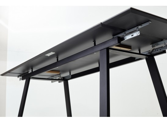 Стол Франк 200 БЕЛЫЙ МРАМОР, КЕРАМИКА / ЧЕРНЫЙ в Каменске-Уральском