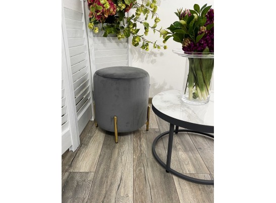 Пуф для гостиной RICE BLUVEL-14 GREY / GOLD в Каменске-Уральском