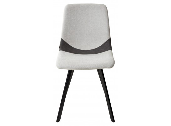 Стул ELLEN WZ2042-18 белая галька, фактурный велюр / RU-07 серая сталь/ черный каркас в Каменске-Уральском