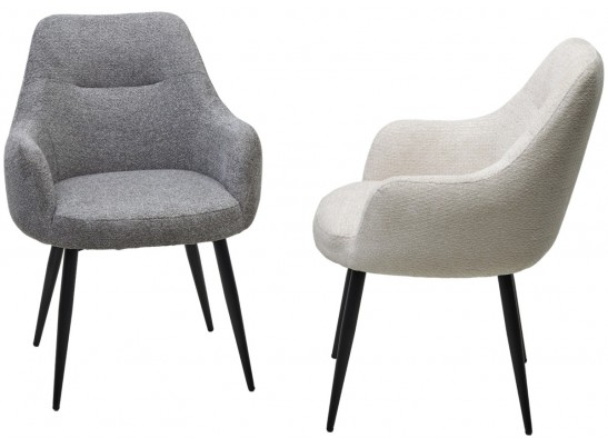 Стул STAMEN ткань DAVIS RETRO BLISS 85, цвет серый / черный каркас, ®DISAUR в Каменске-Уральском