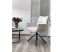 Стул VIRS 360 град. поворот. с возвратом, EDELWEISS#1 белый, букле/ JC531-7 беж/ Черный, ®DISAUR