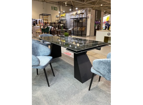 Стол БОГАРТ 200 TITANIUM BLACK PULIDO, керамика / Черный в Каменске-Уральском