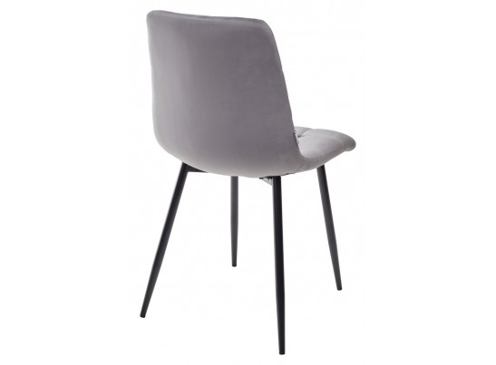 Стул CHILLI G062-40 серый, велюр / черный каркас в Каменске-Уральском